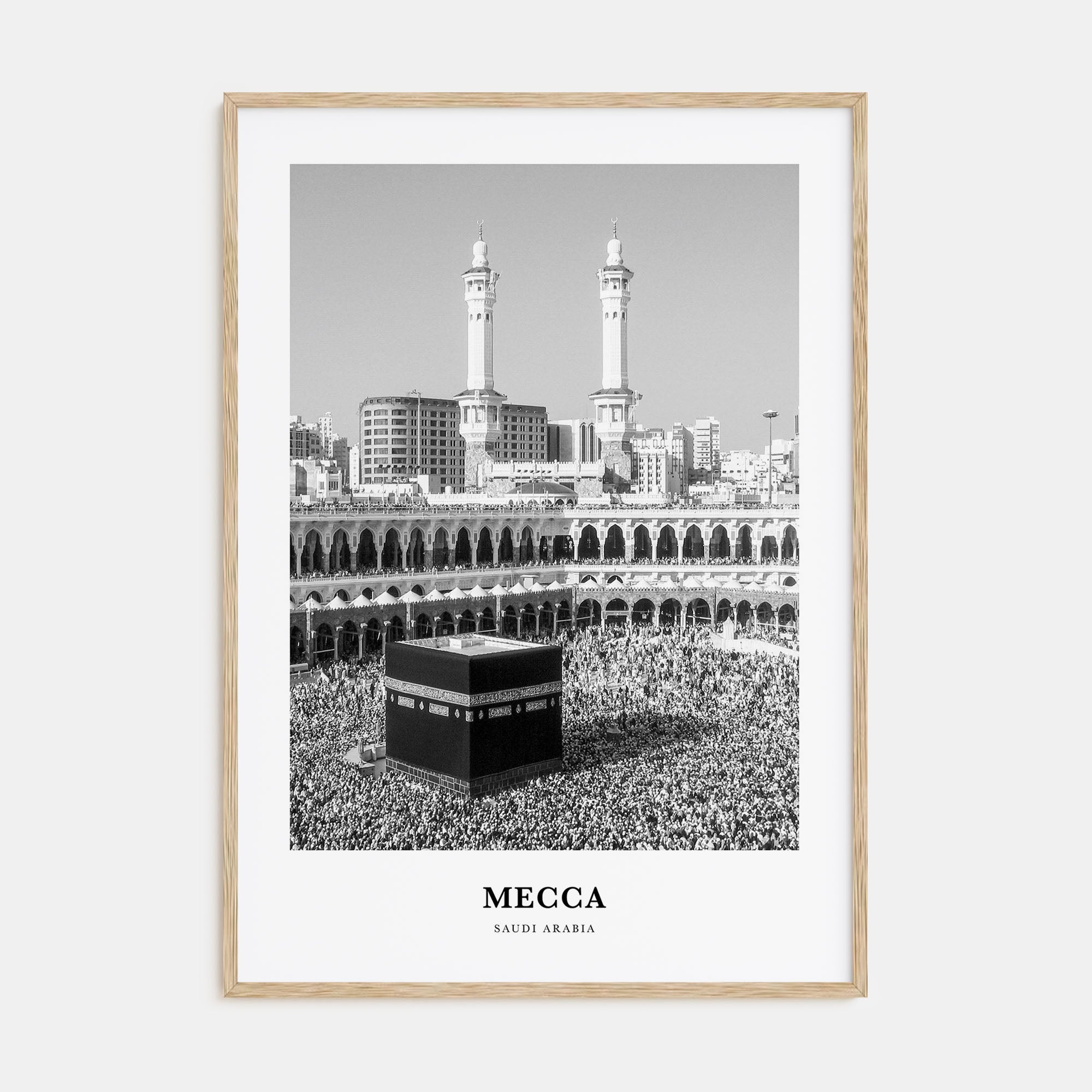 Mecca Portrait B&W Poster