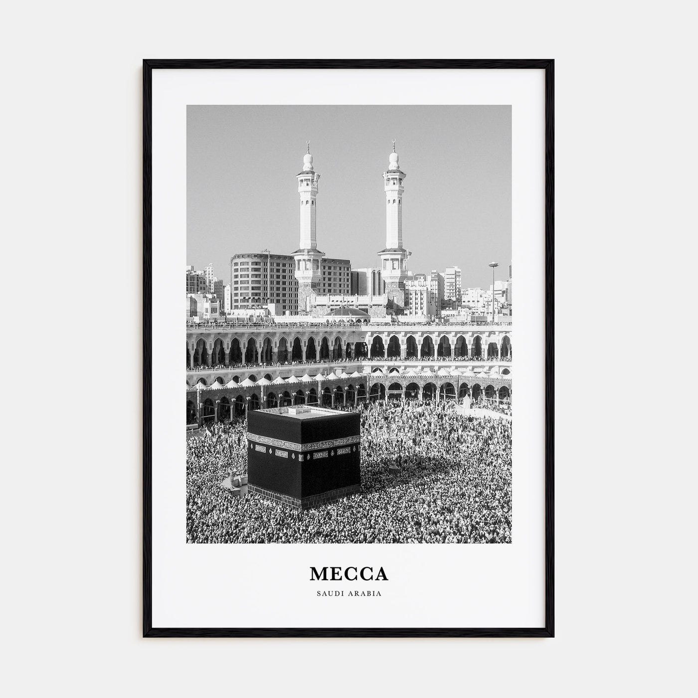 Mecca Portrait B&W Poster