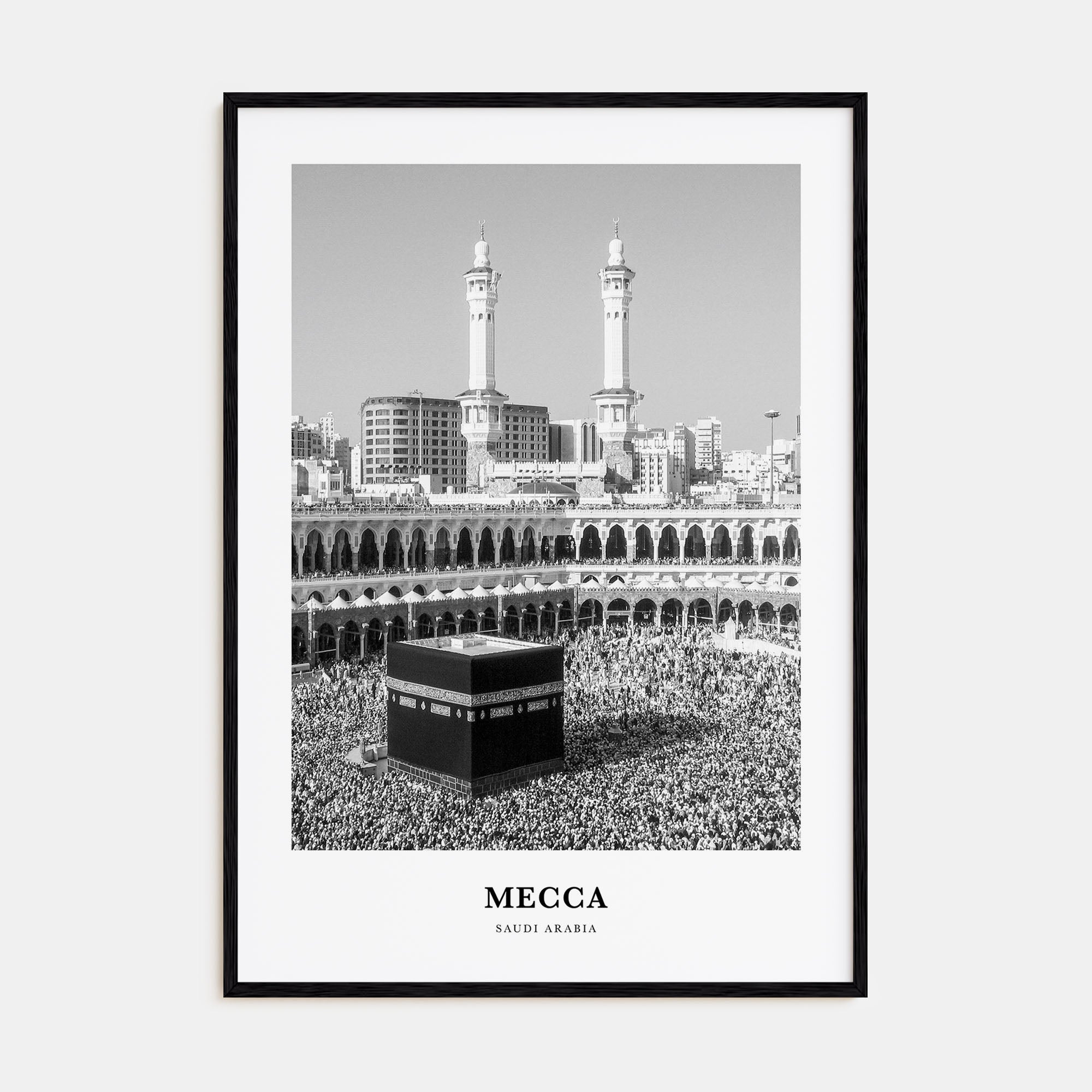 Mecca Portrait B&W Poster