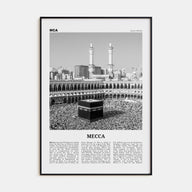 Mecca Travel B&W Poster