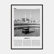 Mecca Travel B&W Poster