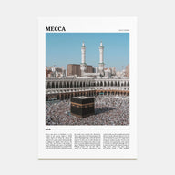 Mecca Travel Color Poster