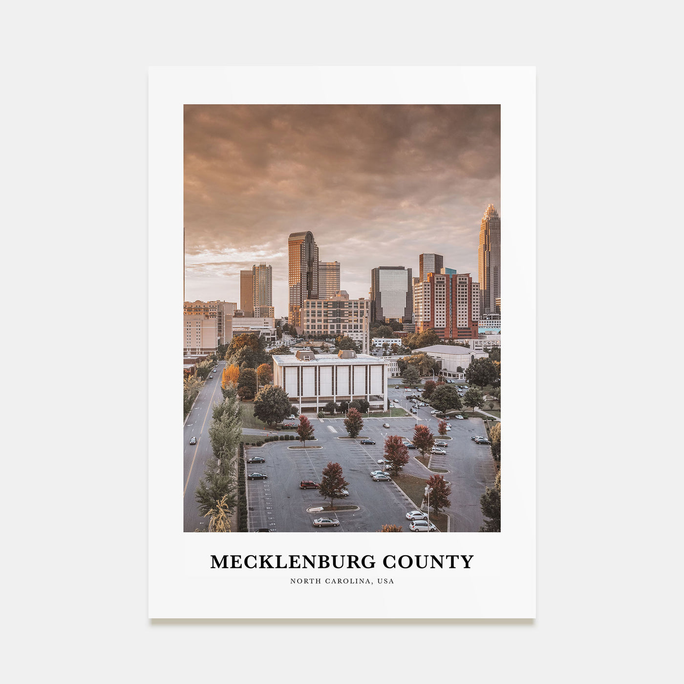 Mecklenburg County Portrait Color Poster