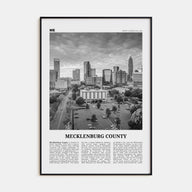 Mecklenburg County Travel B&W Poster
