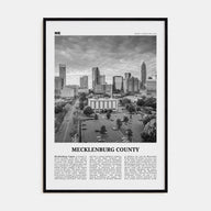 Mecklenburg County Travel B&W Poster