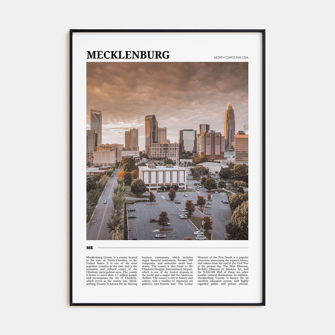 Mecklenburg County Travel Color Poster