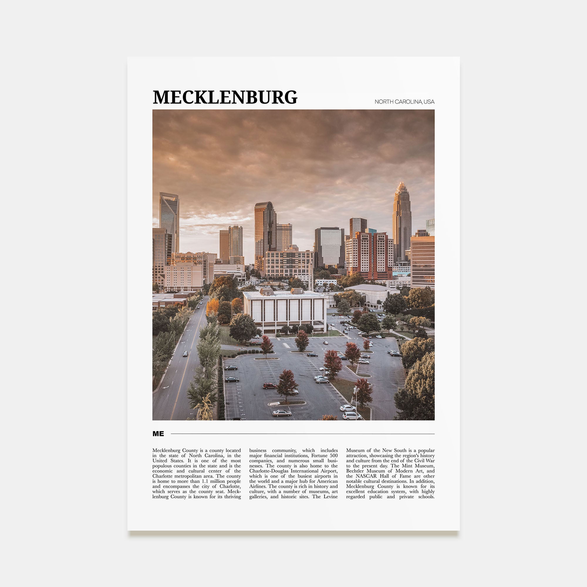 Mecklenburg County Travel Color Poster