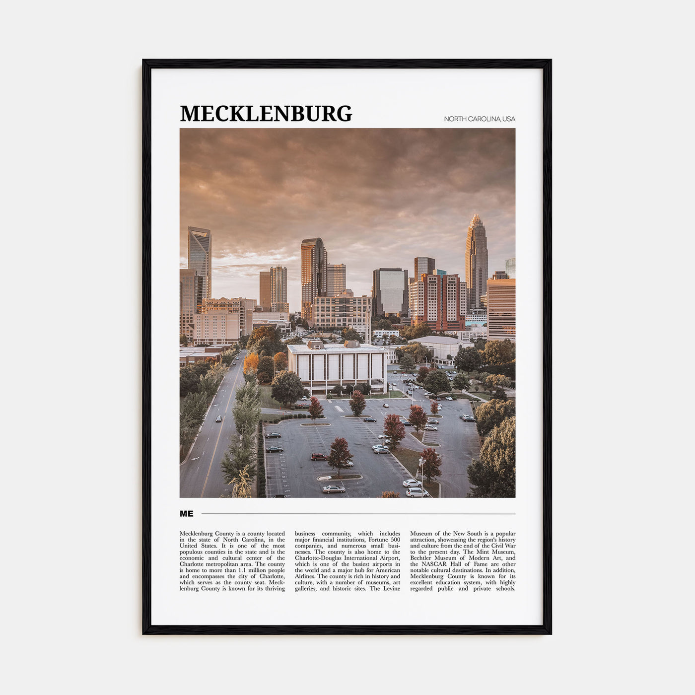 Mecklenburg County Travel Color Poster