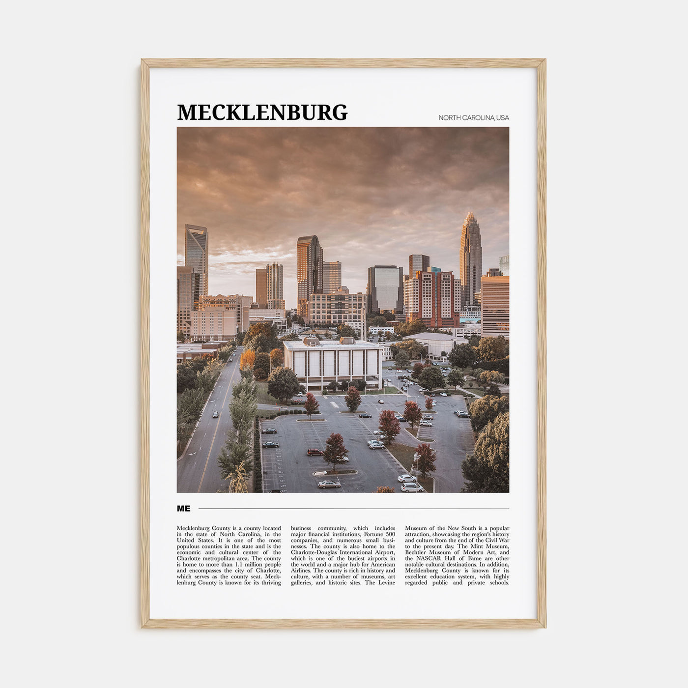 Mecklenburg County Travel Color Poster