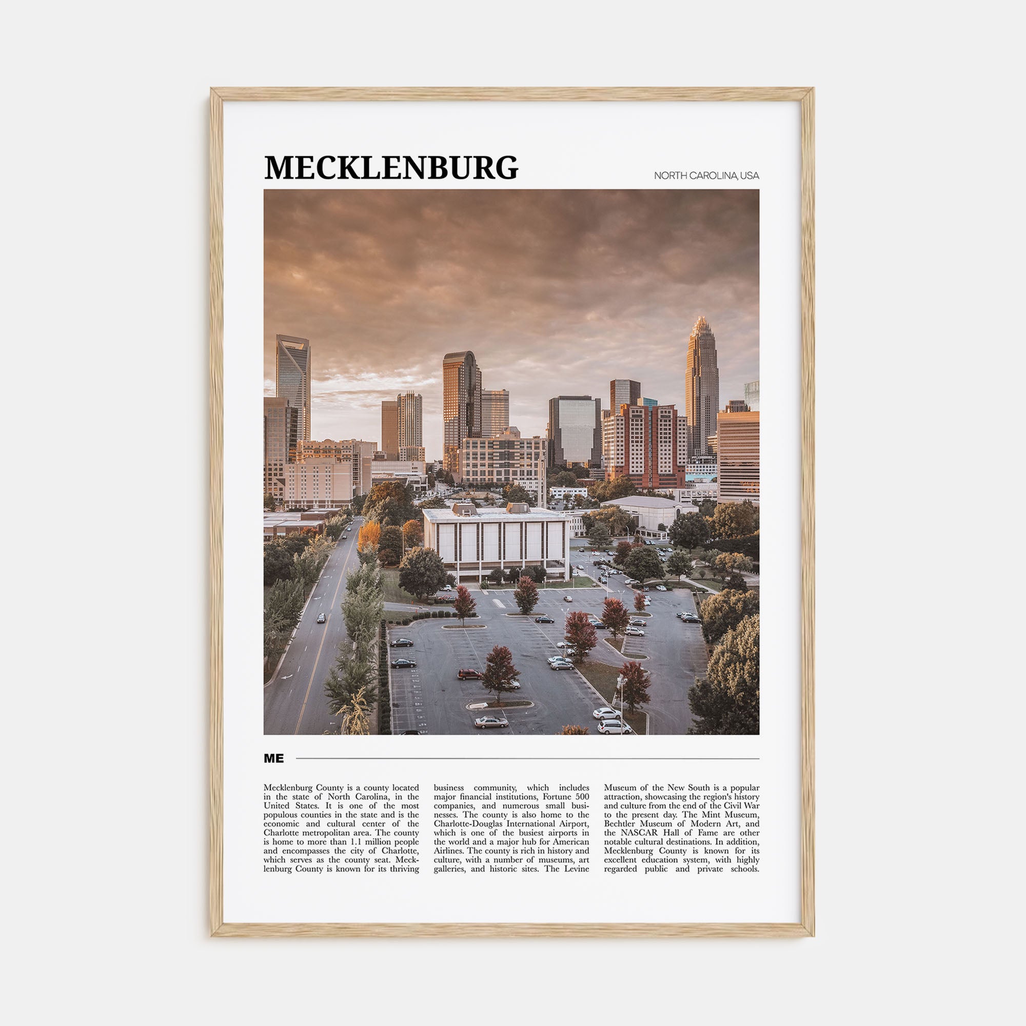 Mecklenburg County Travel Color Poster