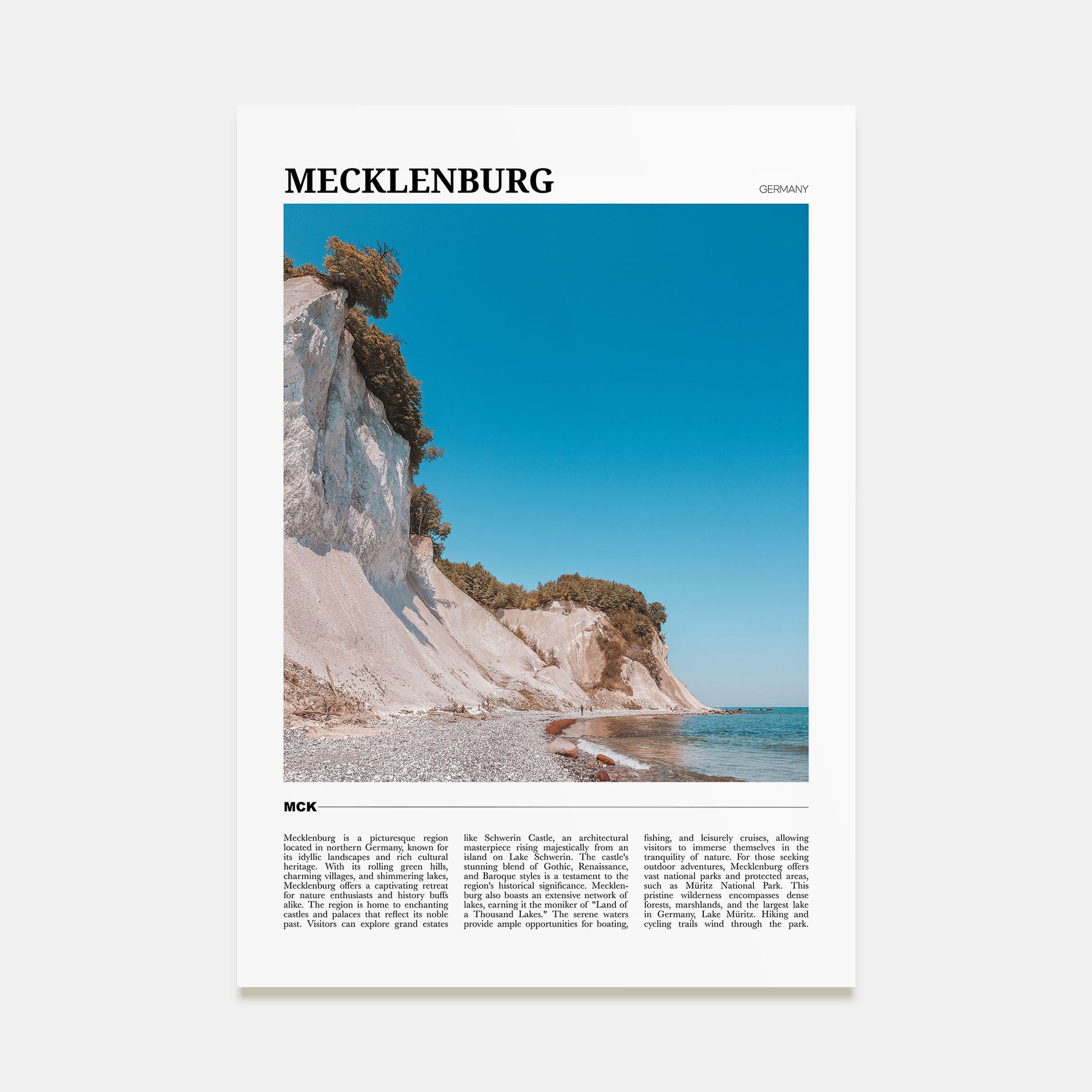 Mecklenburg-Vorpommern Travel Color Poster