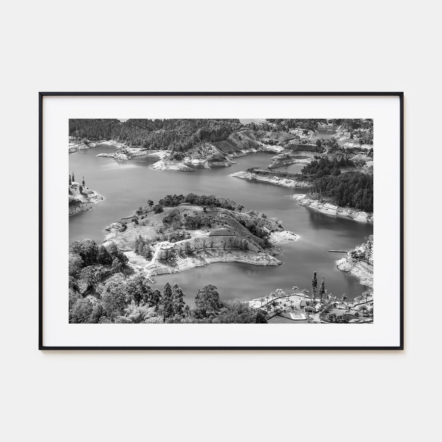 Medellín Landscape B&W Poster