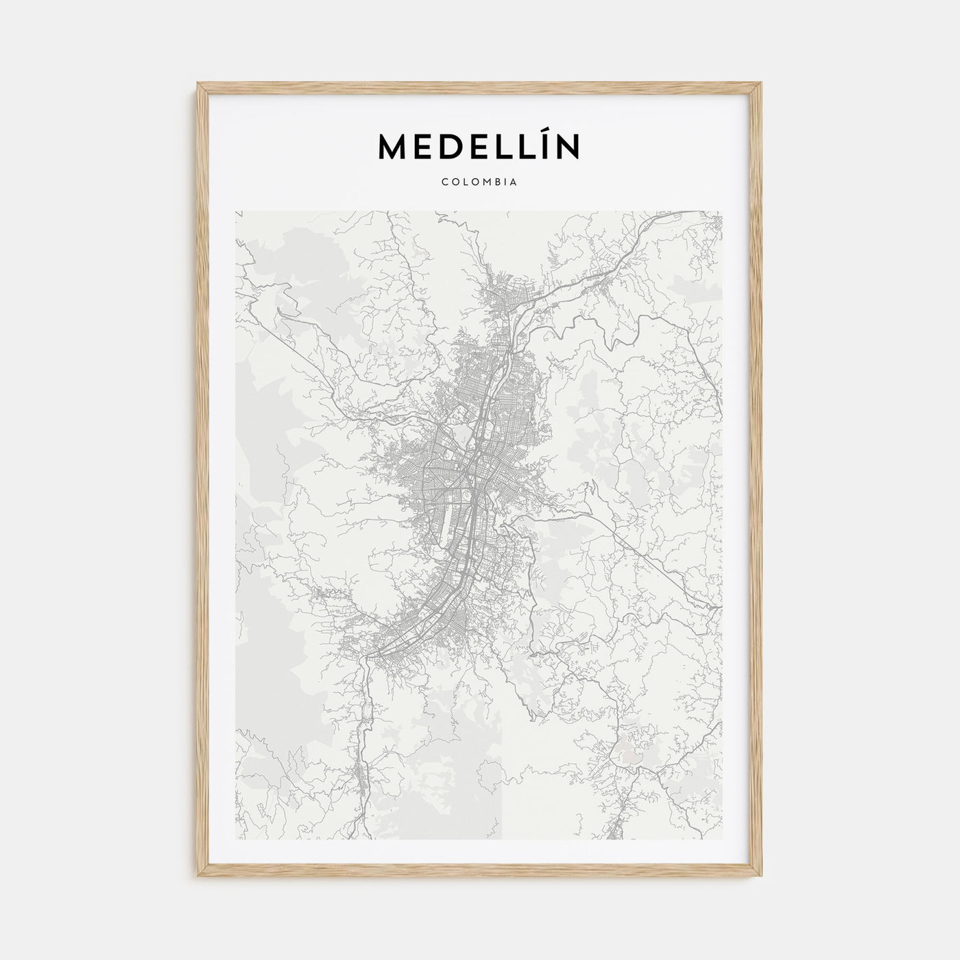 Medellín Map Portrait Poster