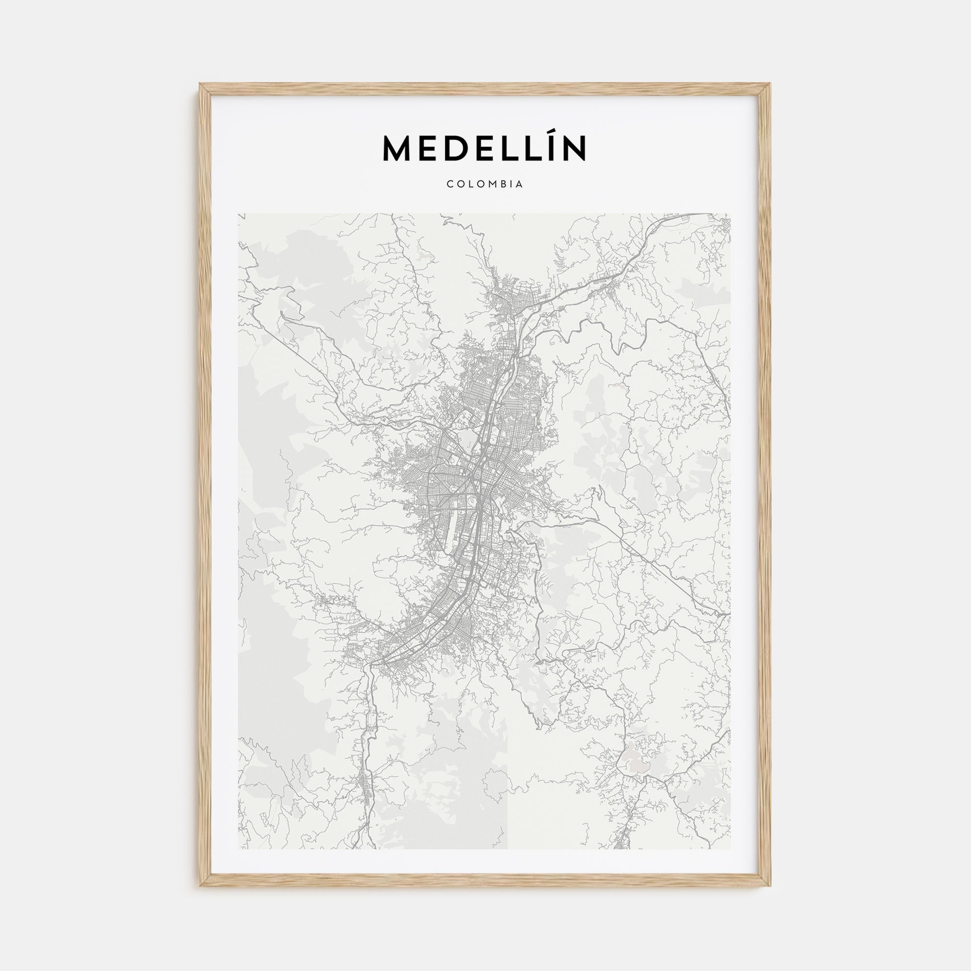 Medellín Map Portrait Poster