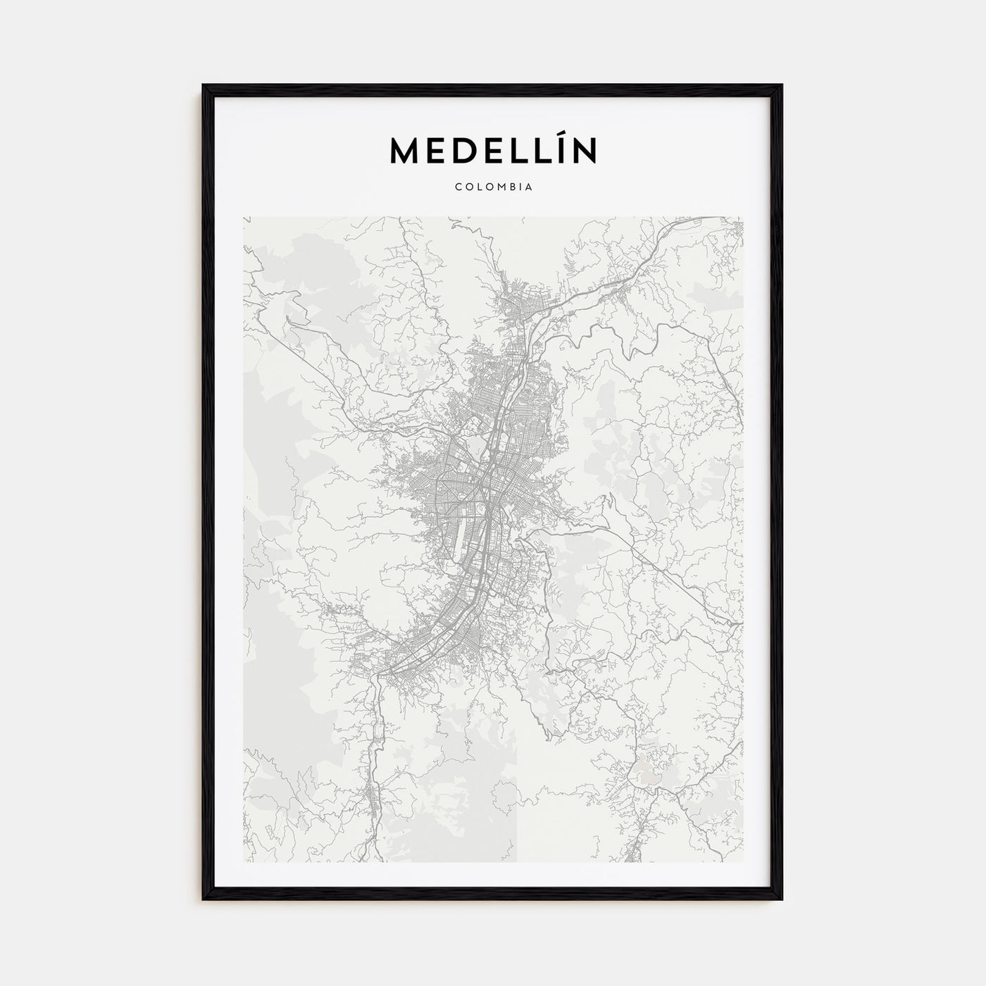 Medellín Map Portrait Poster
