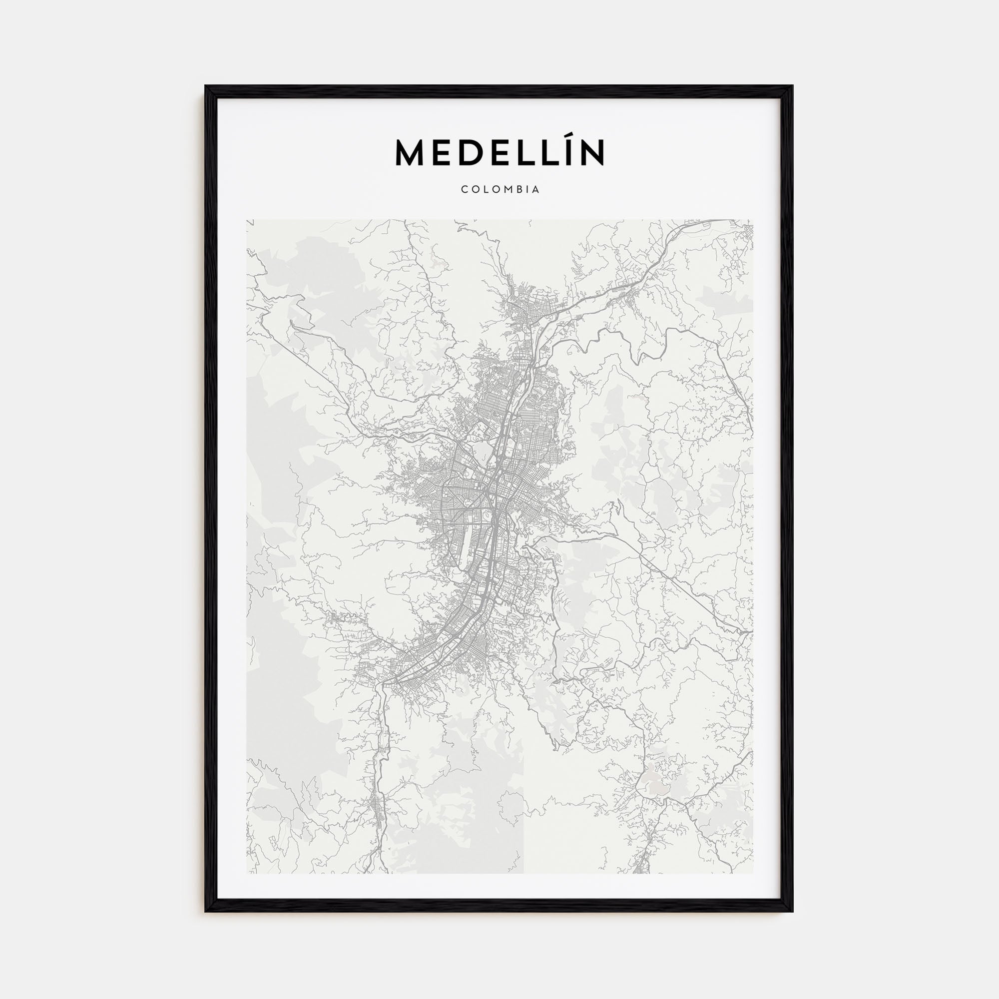 Medellín Map Portrait Poster