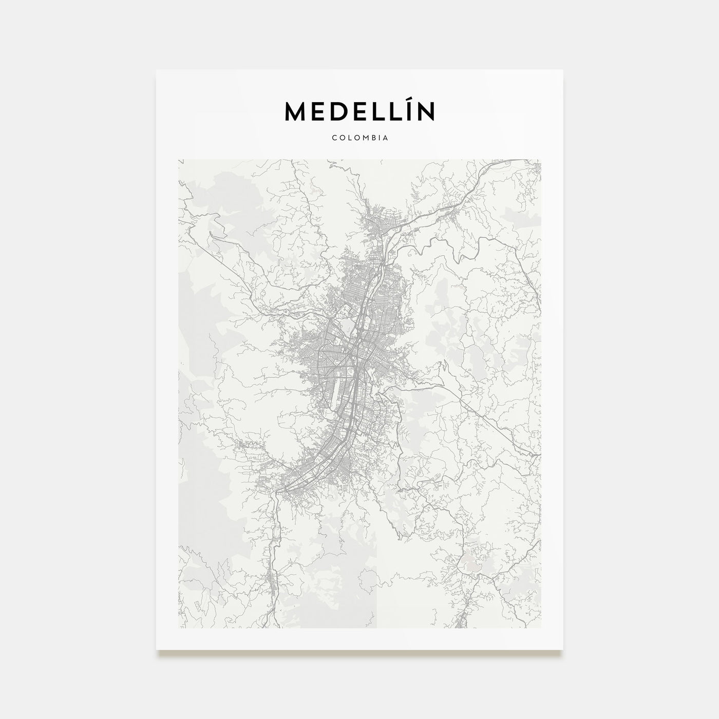 Medellín Map Portrait Poster