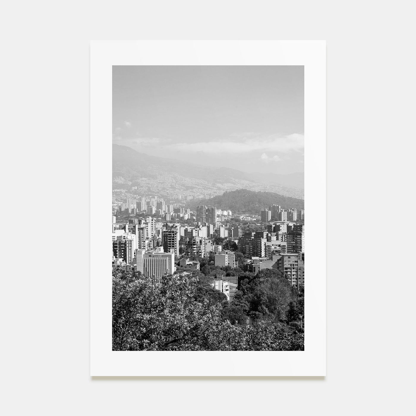 Medellín Photo B&W Poster