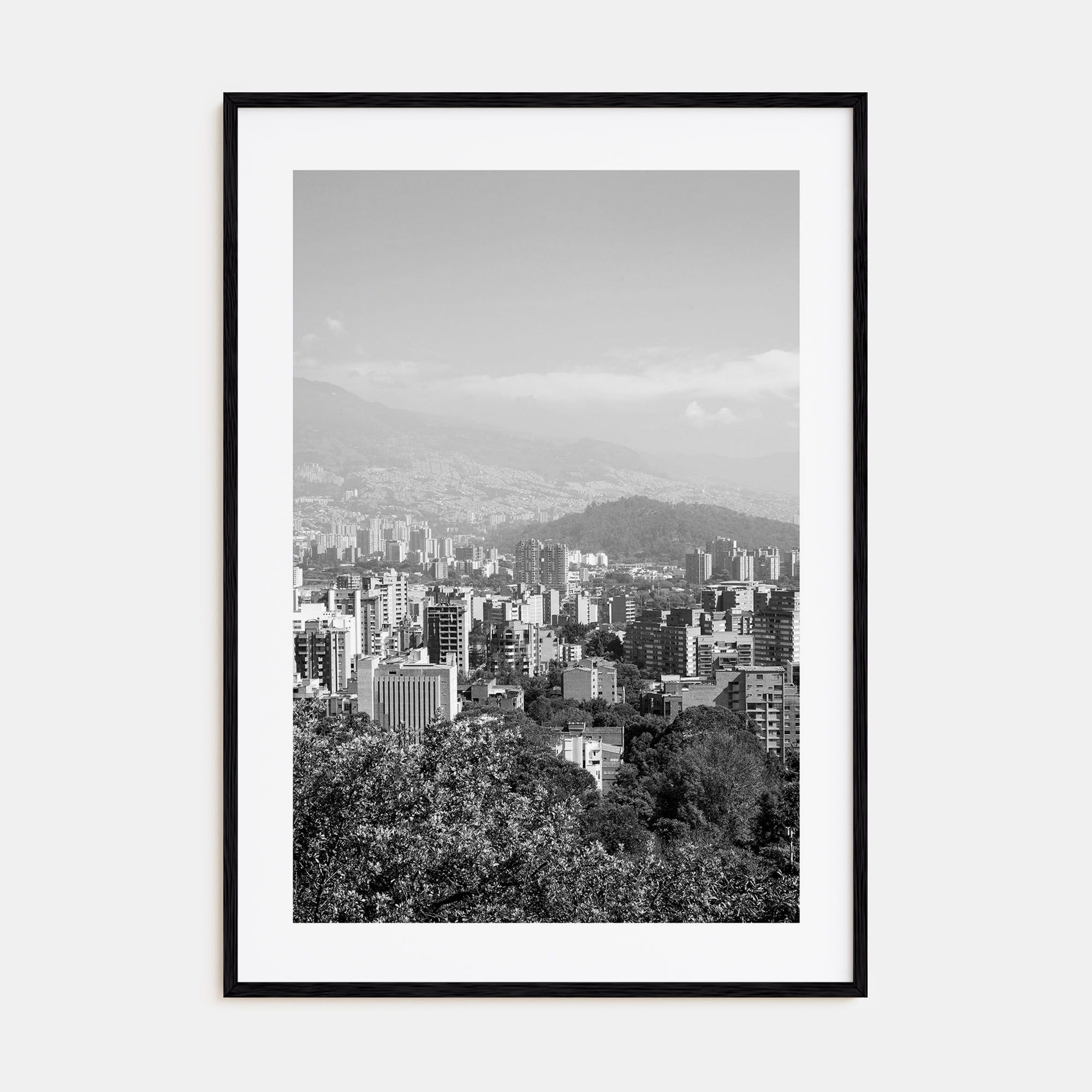 Medellín Photo B&W Poster