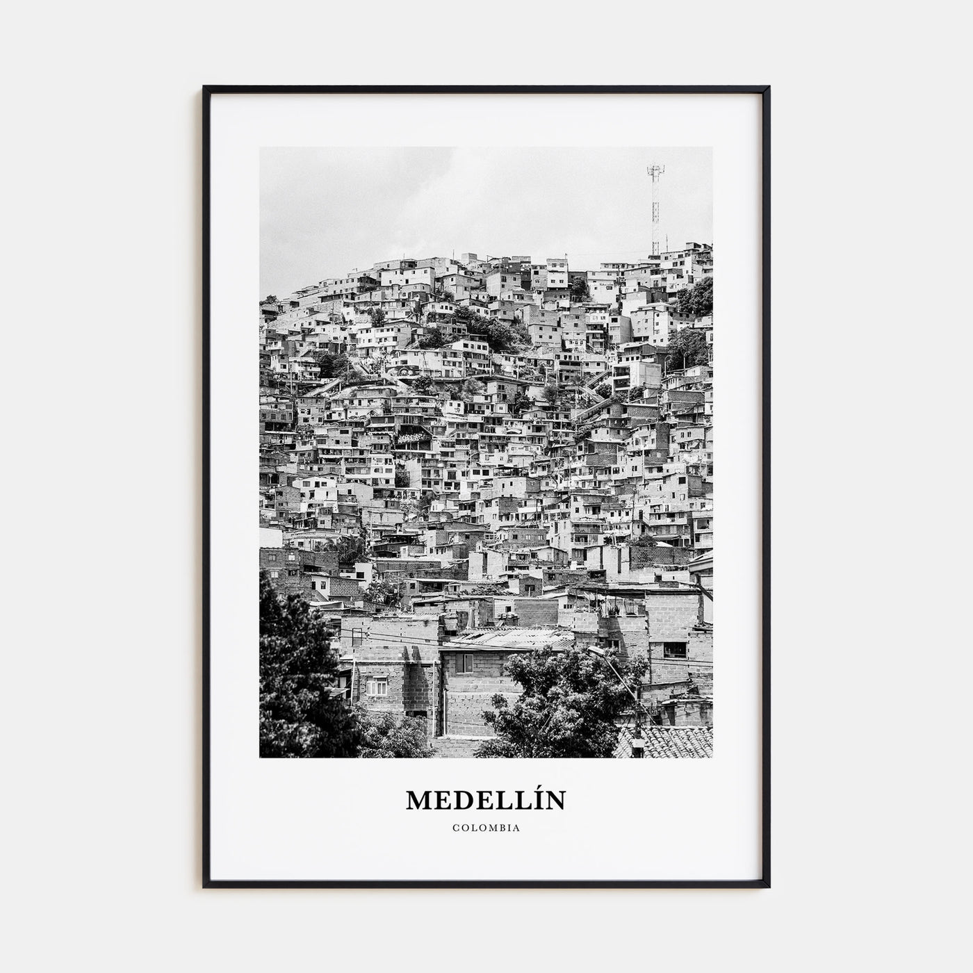 Medellín Portrait B&W No 1 Poster