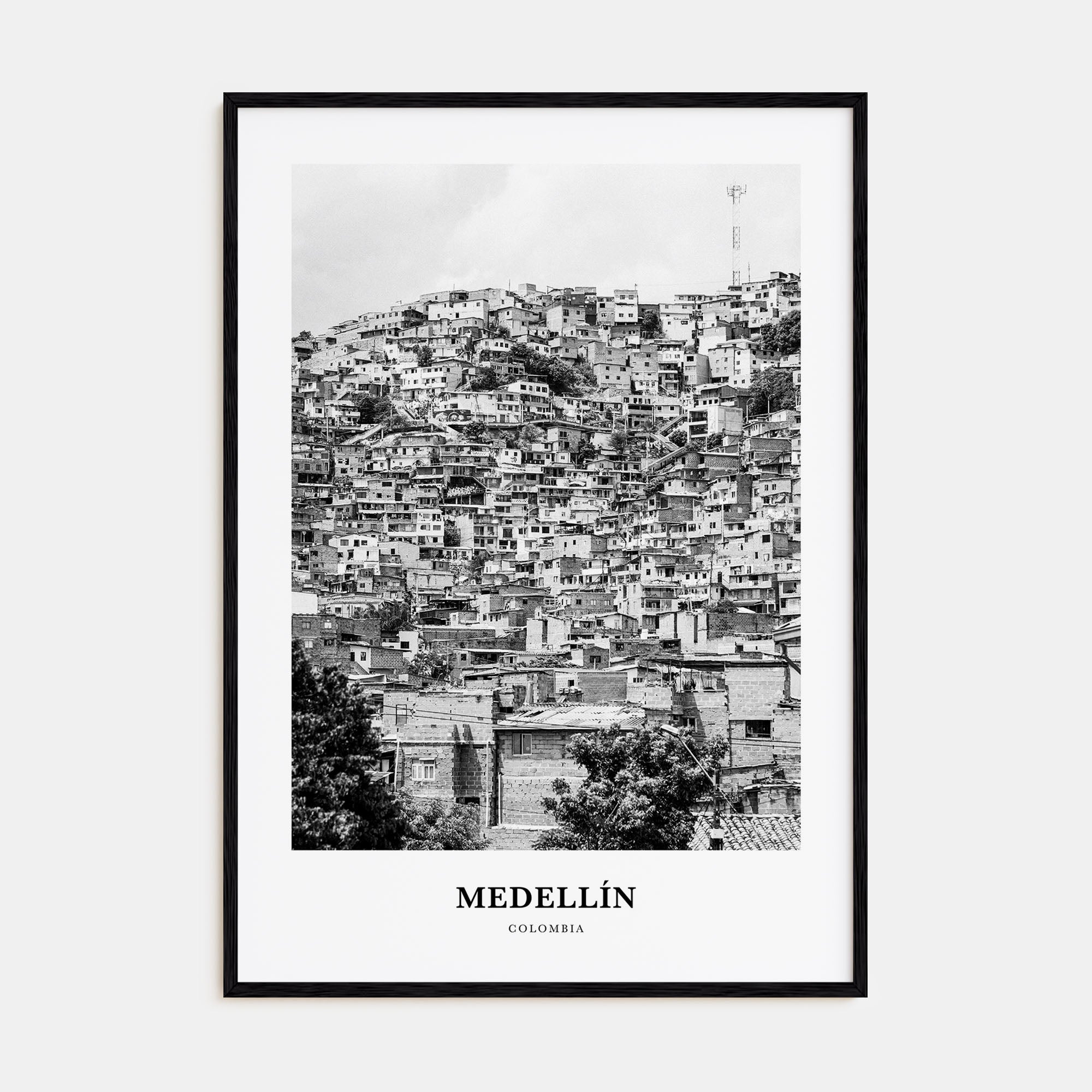 Medellín Portrait B&W No 1 Poster