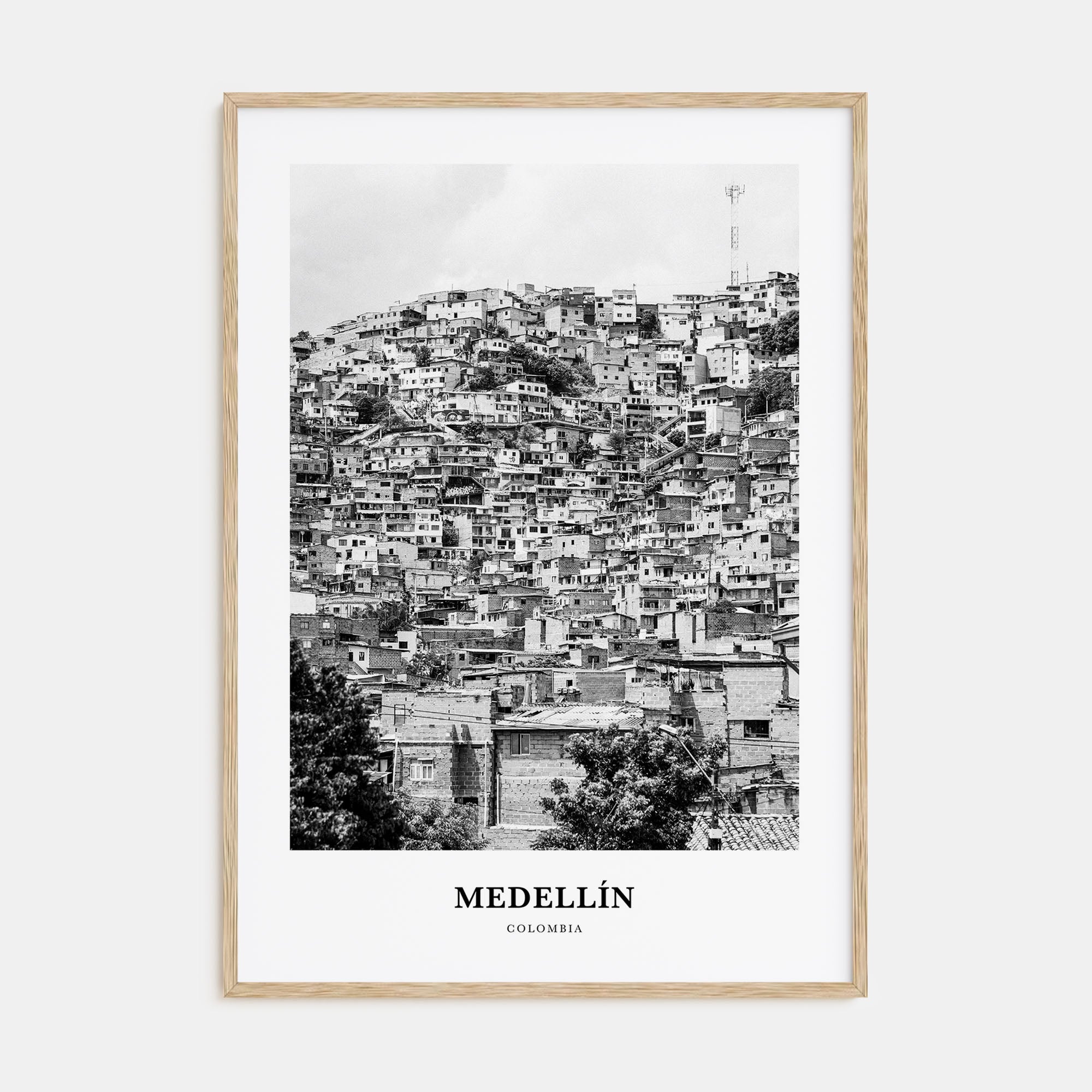 Medellín Portrait B&W No 1 Poster