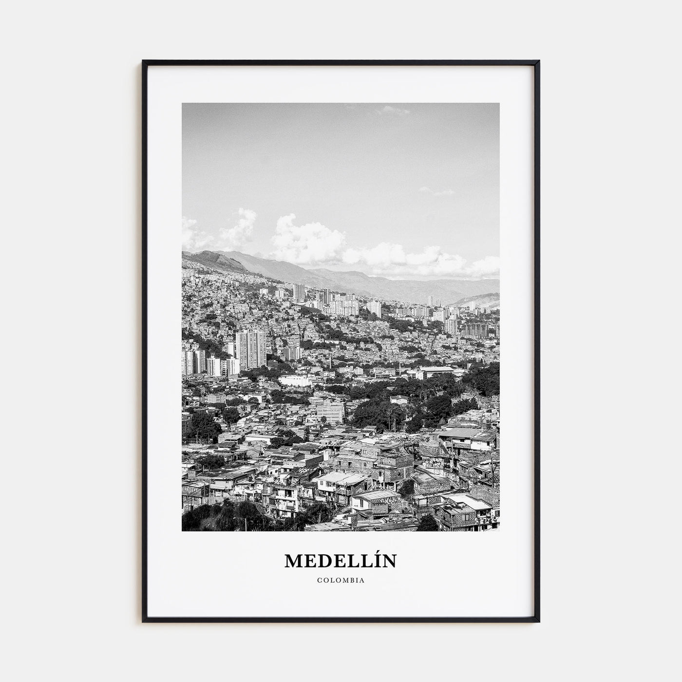 Medellín Portrait B&W No 2 Poster