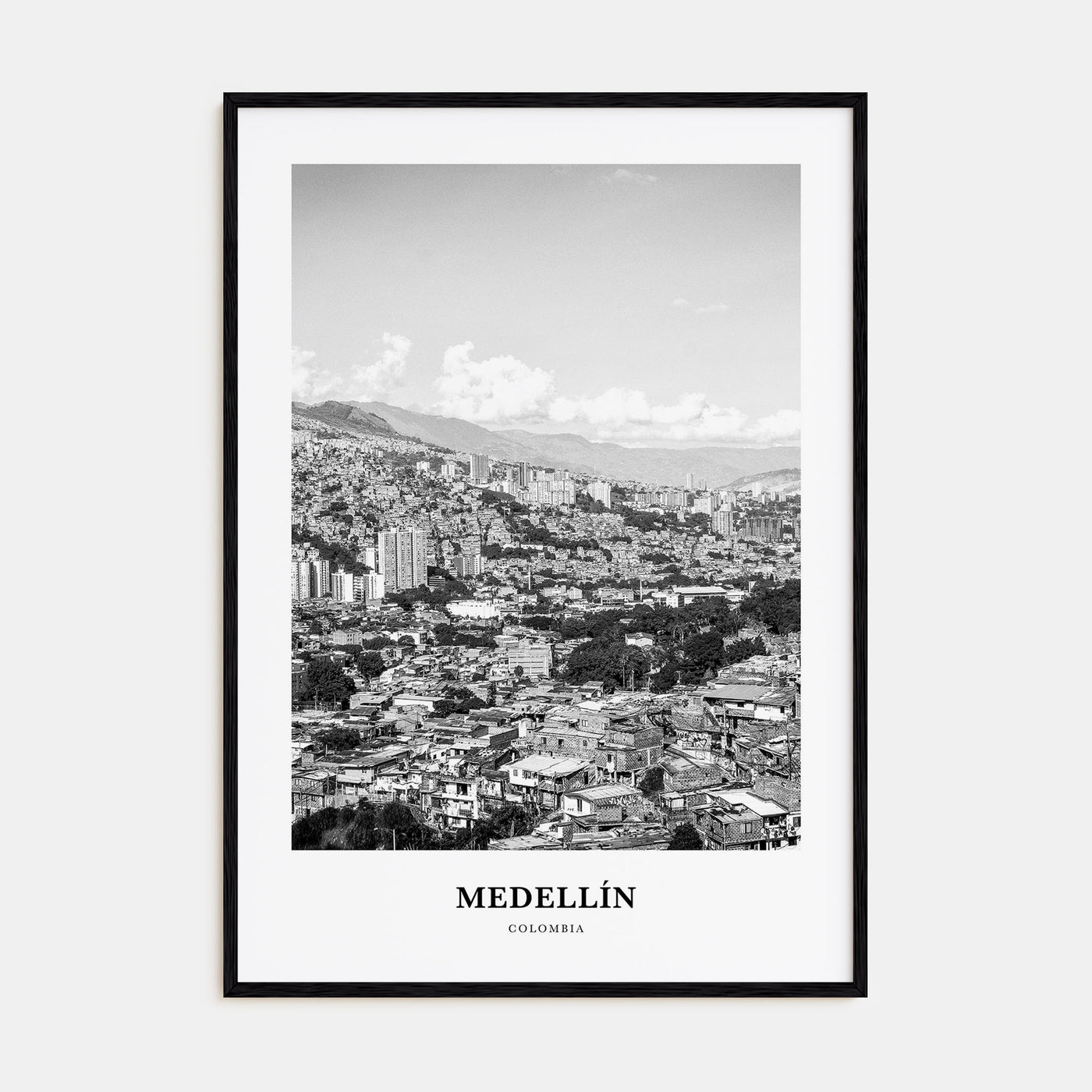 Medellín Portrait B&W No 2 Poster