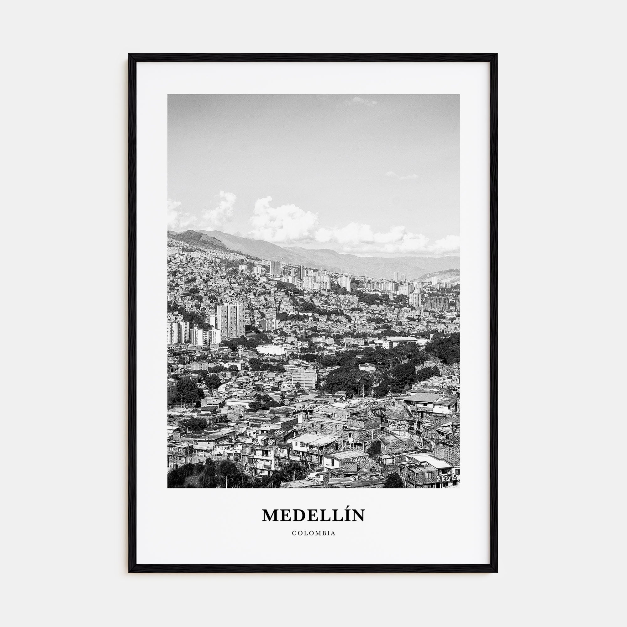Medellín Portrait B&W No 2 Poster