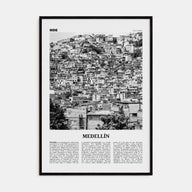 Medellín Travel B&W No 2 Poster
