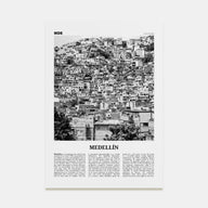 Medellín Travel B&W No 2 Poster