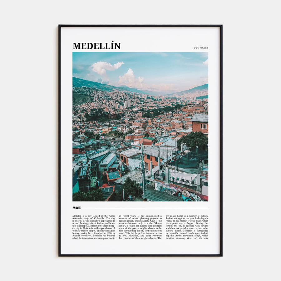 Medellín Travel Color Poster