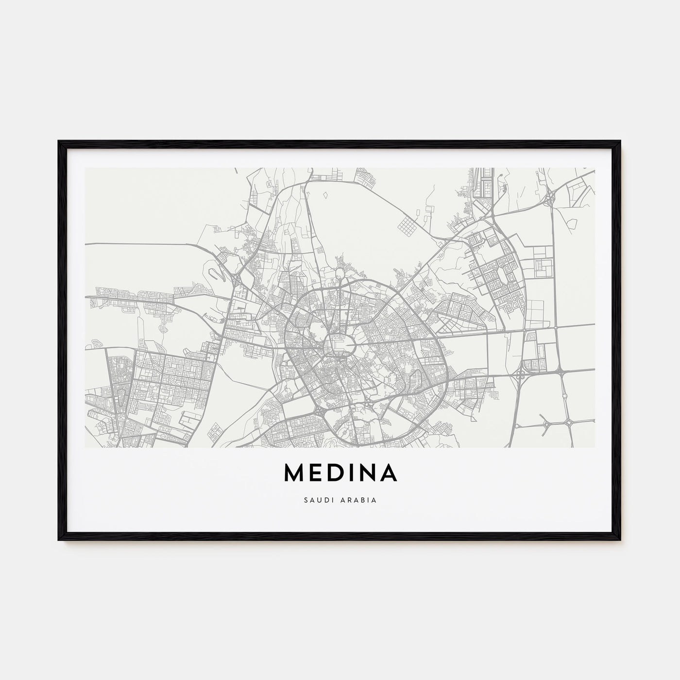 Medina Map Landscape Poster