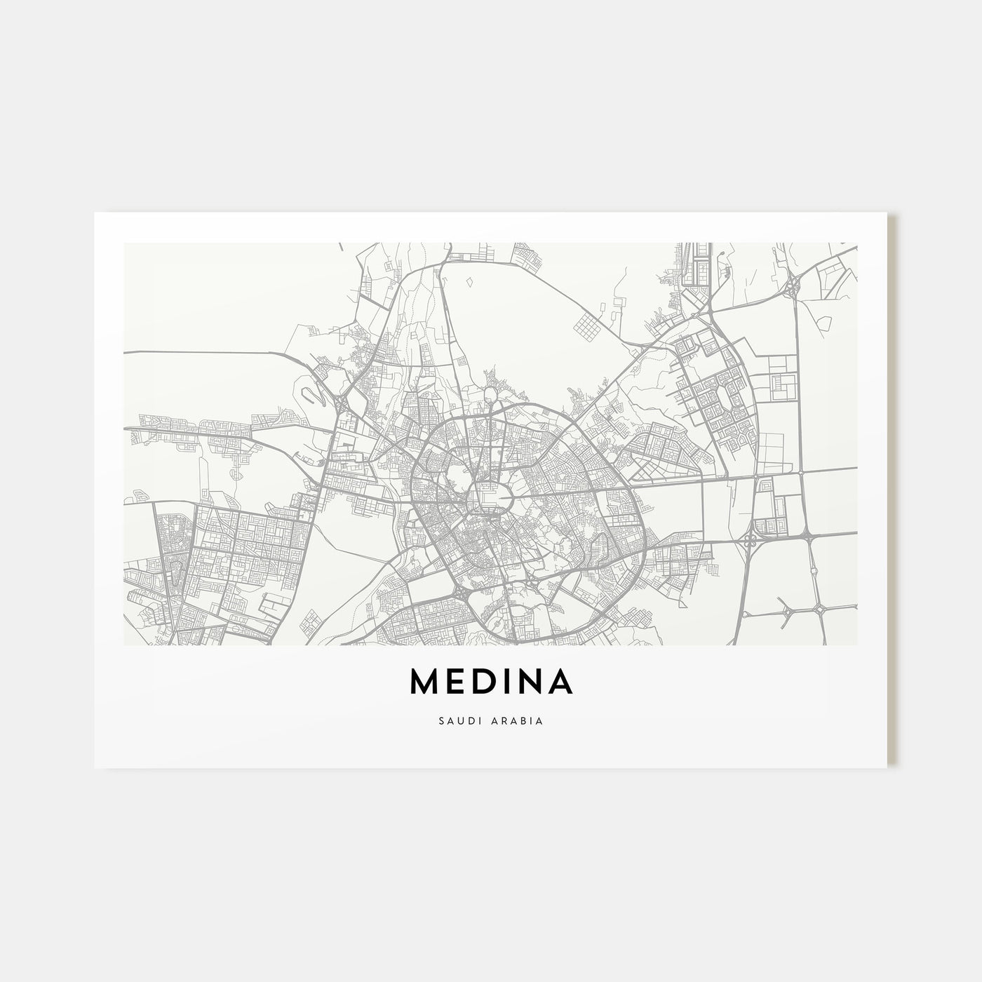 Medina Map Landscape Poster
