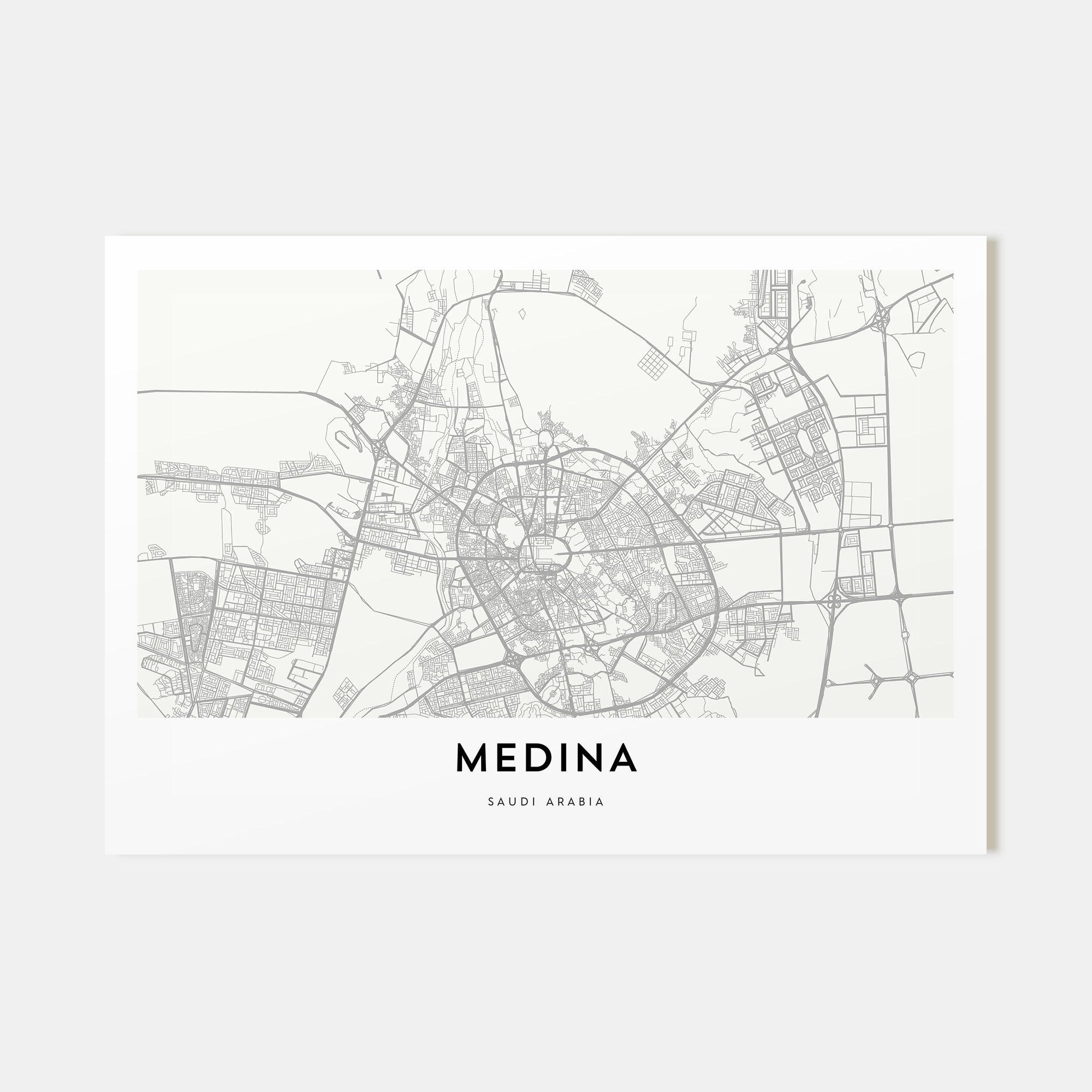 Medina Map Landscape Poster