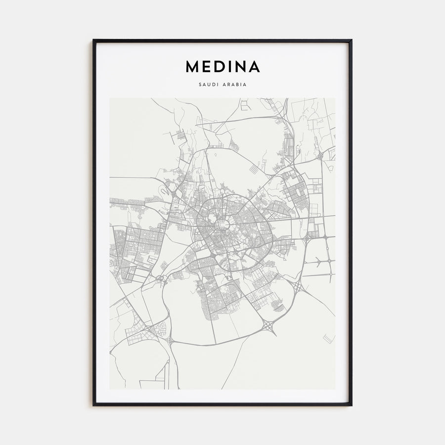 Medina Map Portrait Poster