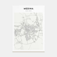 Medina Map Portrait Poster