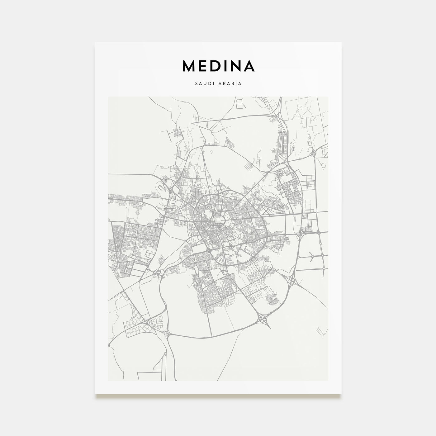Medina Map Portrait Poster
