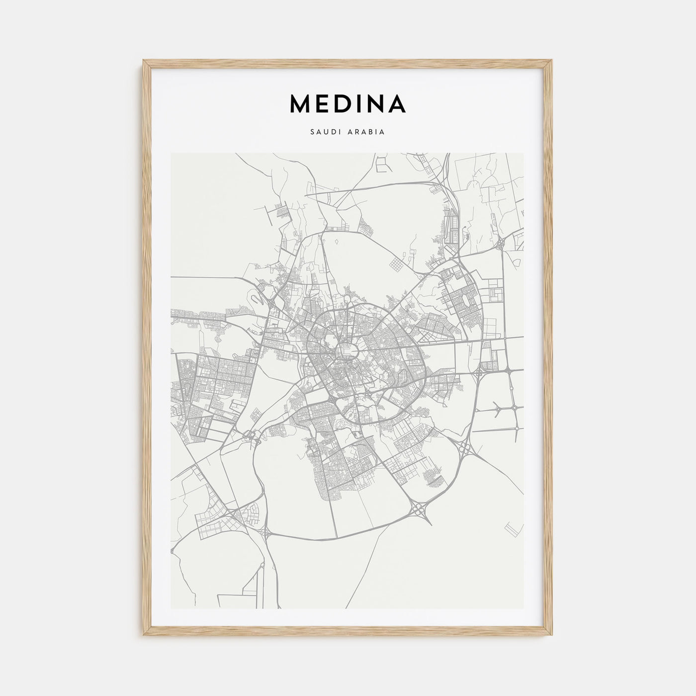 Medina Map Portrait Poster
