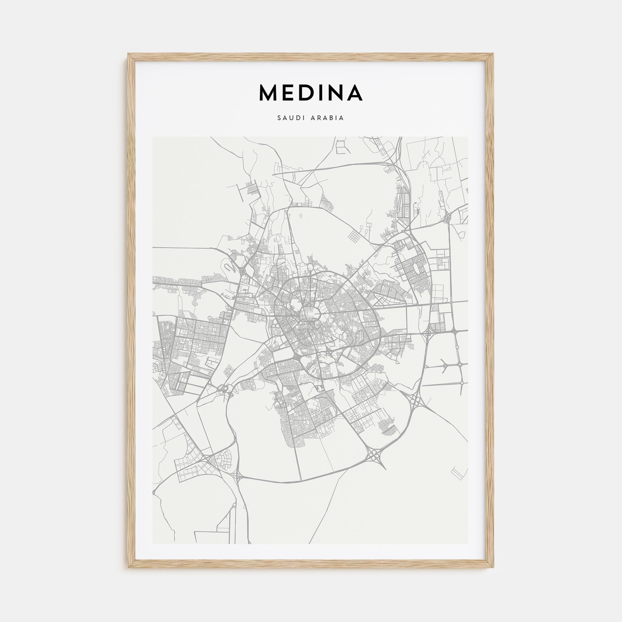 Medina Map Portrait Poster