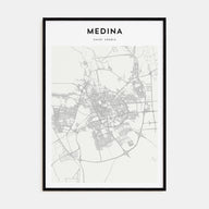 Medina Map Portrait Poster
