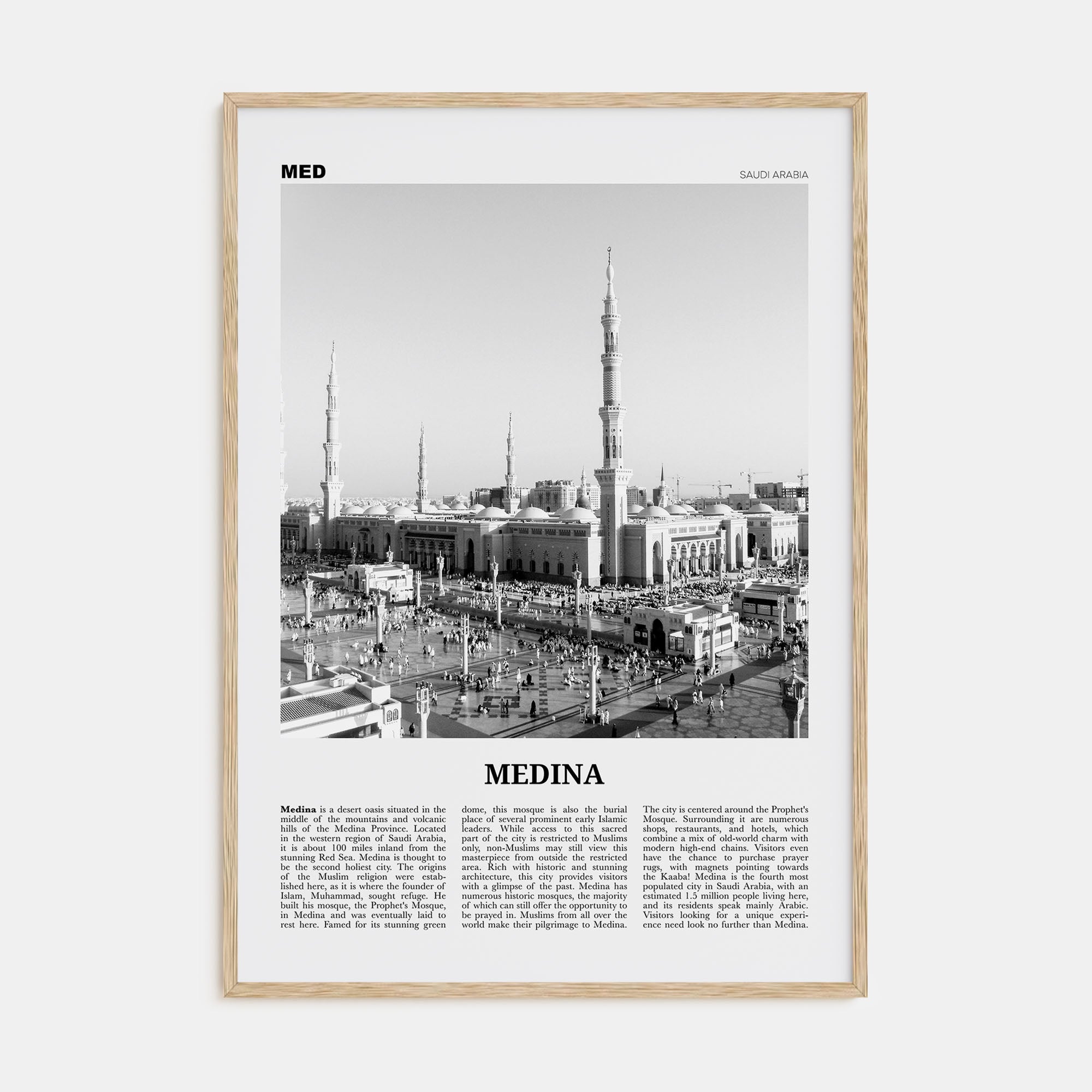Medina Travel B&W Poster