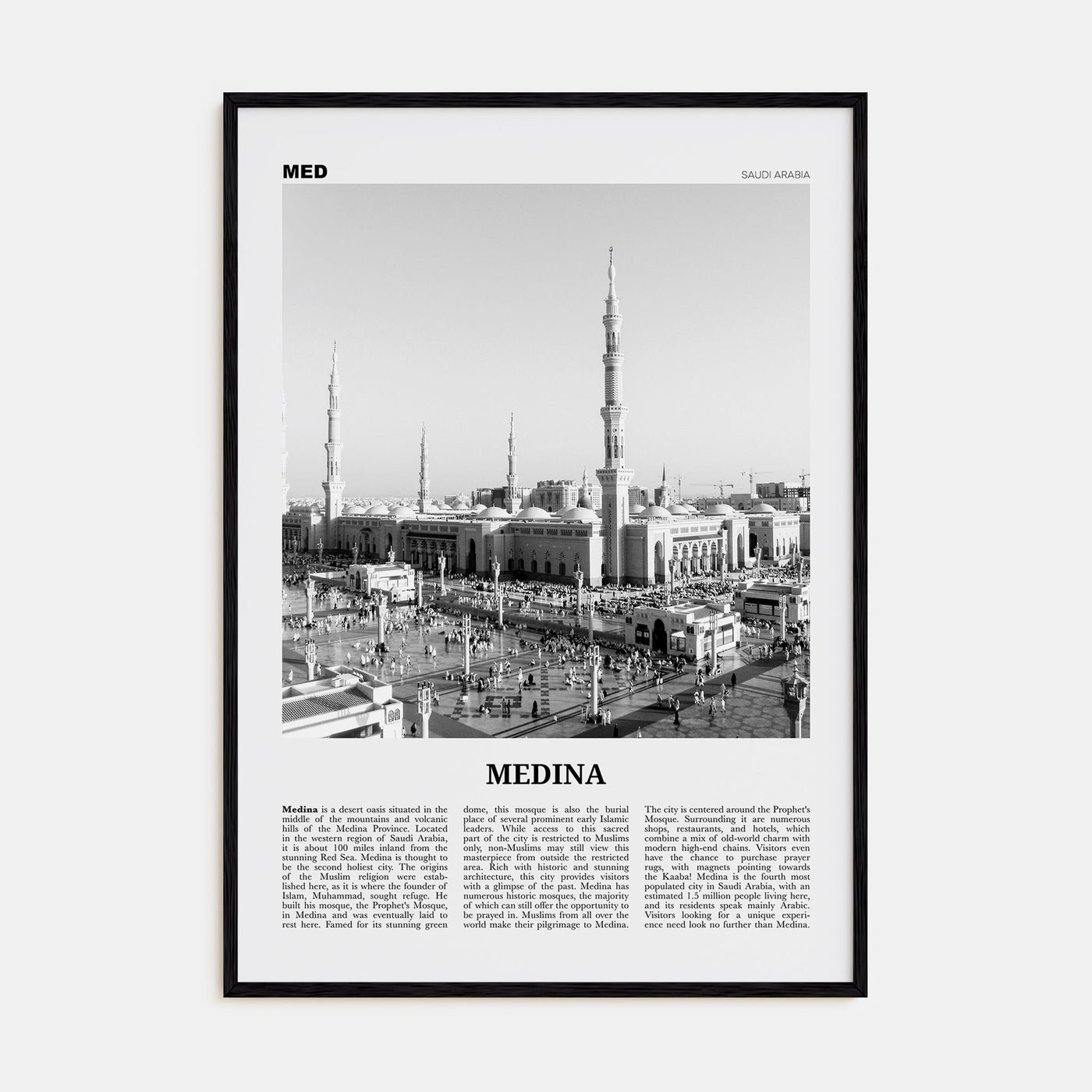Medina Travel B&W Poster