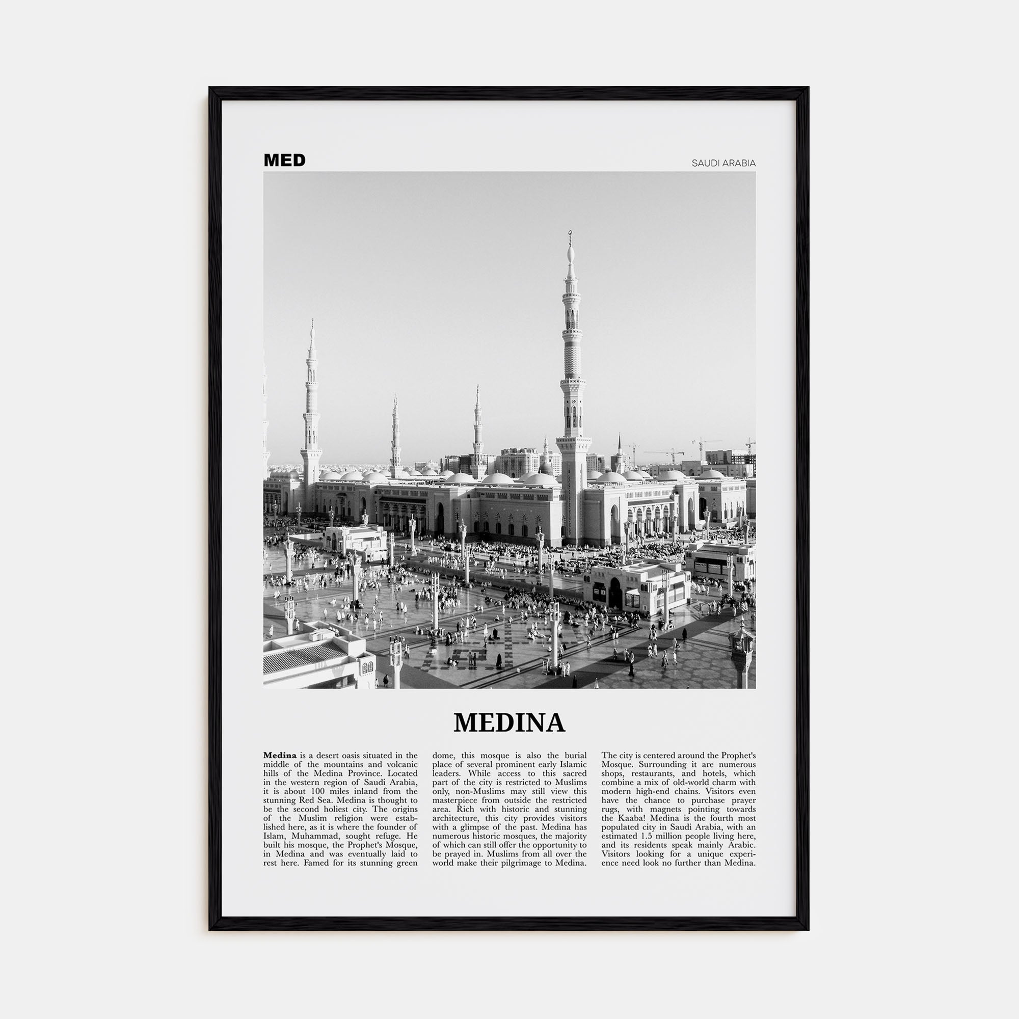 Medina Travel B&W Poster