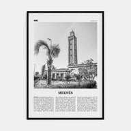 Meknès Travel B&W Poster