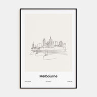 Melbourne, Australia Drawn Poster