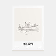 Melbourne, Australia Drawn Poster