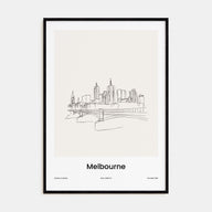 Melbourne, Australia Drawn Poster