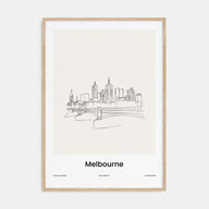 Melbourne, Australia Drawn Poster