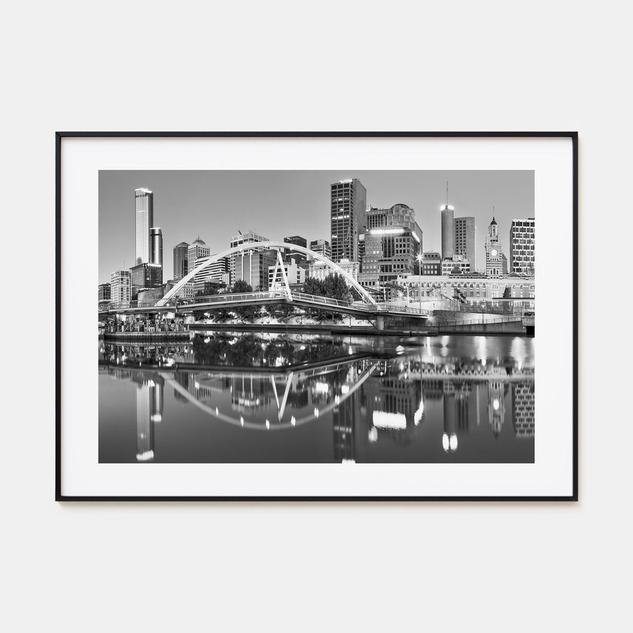 Melbourne, Australia Landscape B&W Poster
